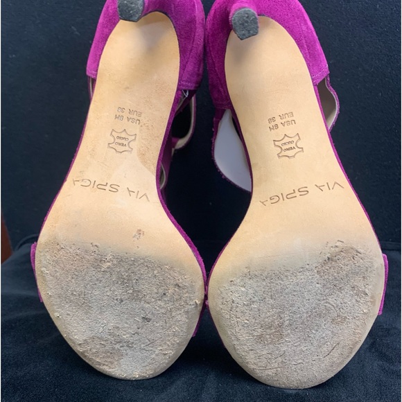 Via Spiga Eilish Fringe T Strap High Heel Sandals size 8M - Picture 6 of 7